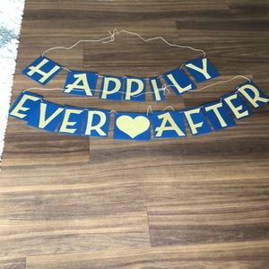 Navy blue Wedding sign